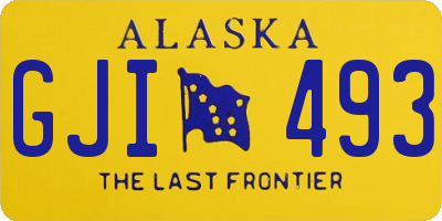 AK license plate GJI493