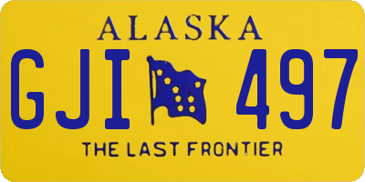 AK license plate GJI497