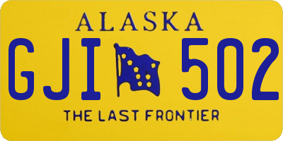 AK license plate GJI502