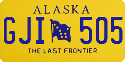 AK license plate GJI505