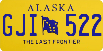 AK license plate GJI522