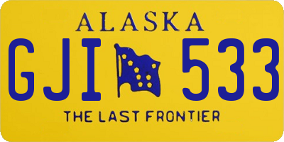 AK license plate GJI533