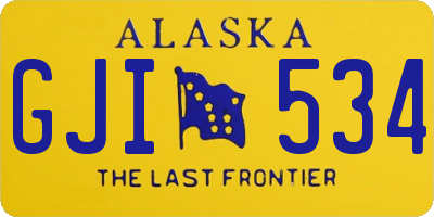 AK license plate GJI534