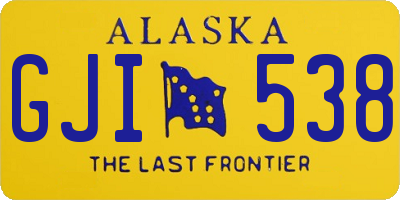 AK license plate GJI538