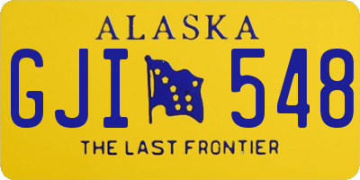 AK license plate GJI548