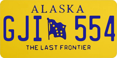 AK license plate GJI554