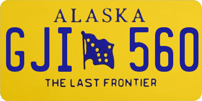 AK license plate GJI560
