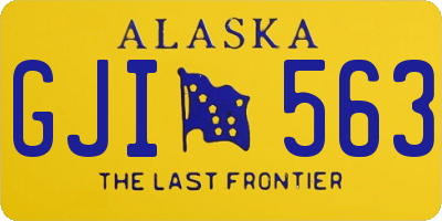 AK license plate GJI563