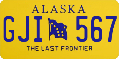 AK license plate GJI567