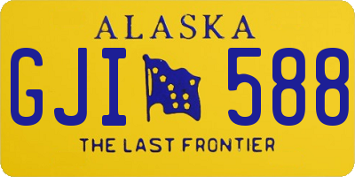 AK license plate GJI588