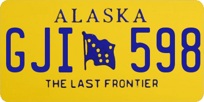 AK license plate GJI598