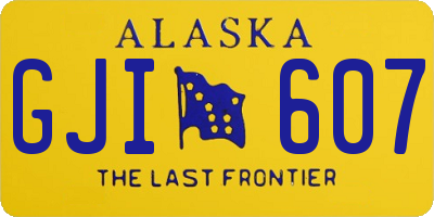 AK license plate GJI607