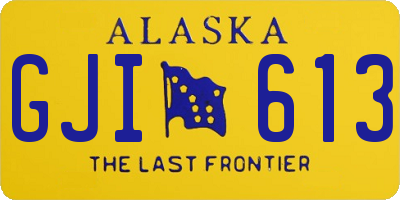 AK license plate GJI613
