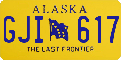 AK license plate GJI617