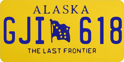 AK license plate GJI618