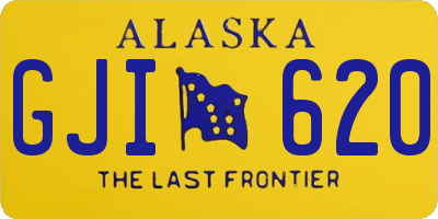 AK license plate GJI620