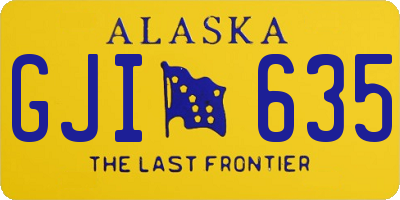 AK license plate GJI635