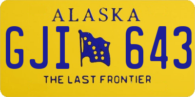 AK license plate GJI643