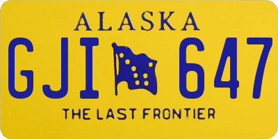 AK license plate GJI647