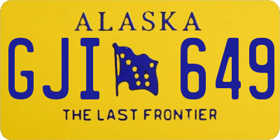 AK license plate GJI649