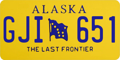 AK license plate GJI651
