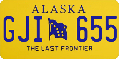 AK license plate GJI655