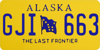 AK license plate GJI663