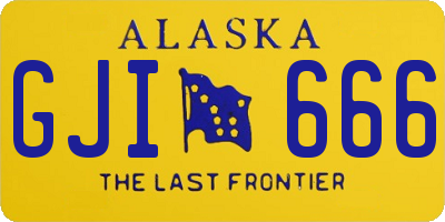 AK license plate GJI666