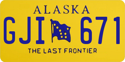 AK license plate GJI671