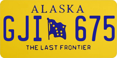 AK license plate GJI675
