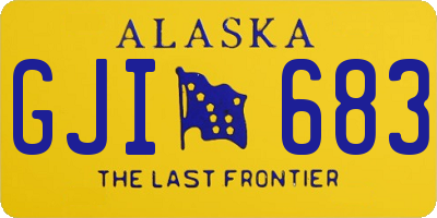 AK license plate GJI683