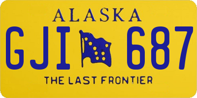 AK license plate GJI687