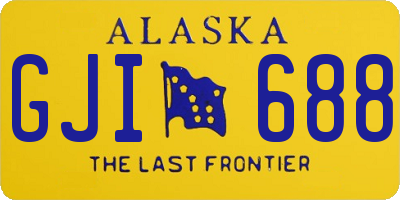 AK license plate GJI688