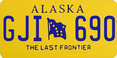 AK license plate GJI690