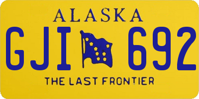 AK license plate GJI692