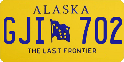 AK license plate GJI702