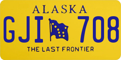 AK license plate GJI708