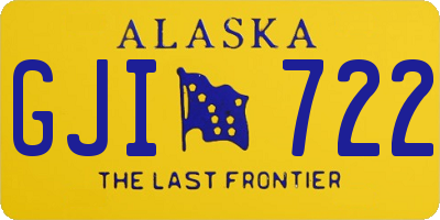 AK license plate GJI722