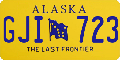 AK license plate GJI723