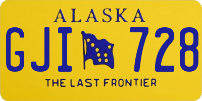 AK license plate GJI728