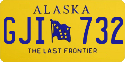 AK license plate GJI732