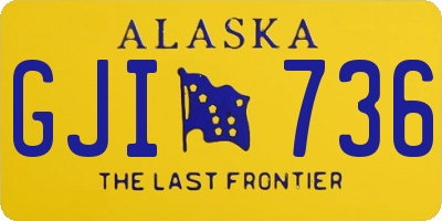 AK license plate GJI736