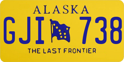 AK license plate GJI738