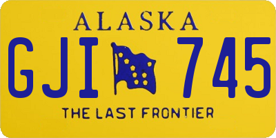 AK license plate GJI745