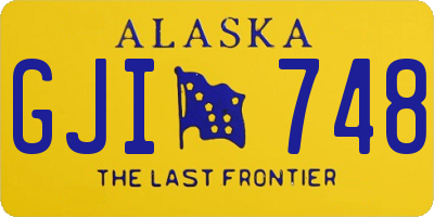 AK license plate GJI748