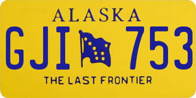 AK license plate GJI753