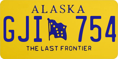 AK license plate GJI754