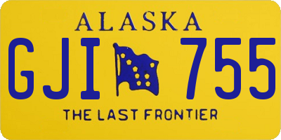 AK license plate GJI755