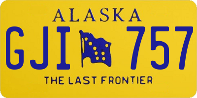 AK license plate GJI757