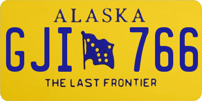 AK license plate GJI766